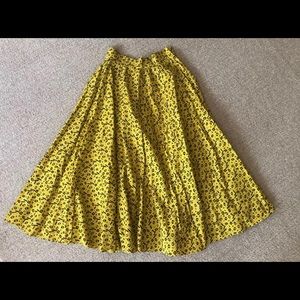 Vintage 1960s Printed Midi Skirt